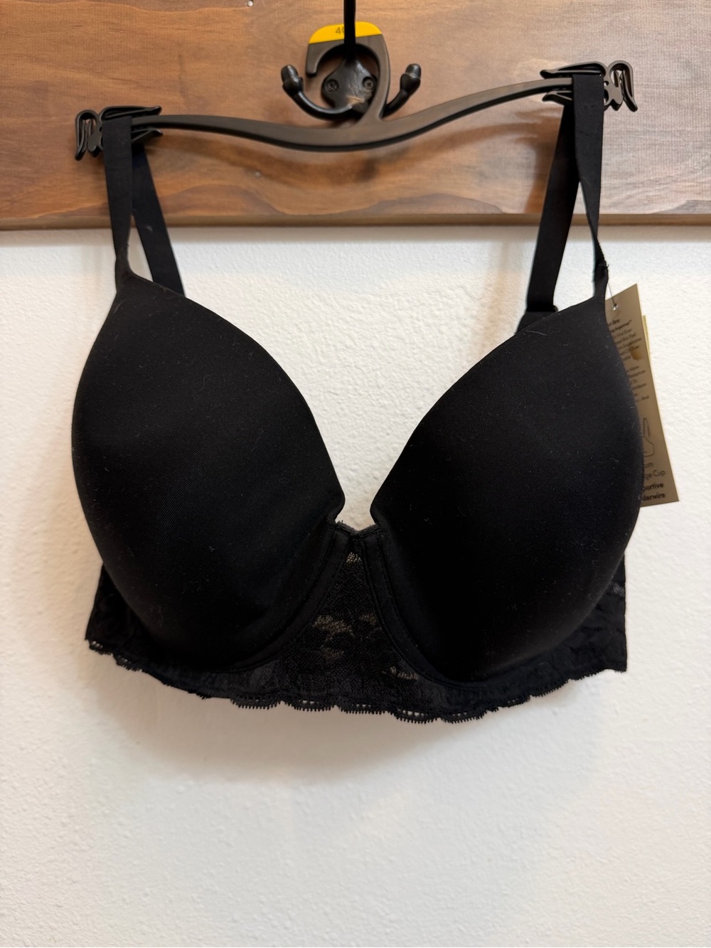 NEW 40D Demi T-Shirt Black Women's Bra